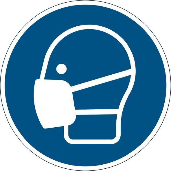Durable Sicherheitskennzeichen Maske benutzen ablösbar Durchmesser 430 mm Produktbild Durable Sicherheitskennzeichen Maske benutzen ablösbar Durchmesser 430 mm