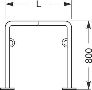 Wsm Fahrrad Anlehnbügel TRUST Länge 750 mm zum Einbetonieren Produktbild Wsm Fahrrad Anlehnbügel TRUST Länge 750 mm zum Einbetonieren bild 3