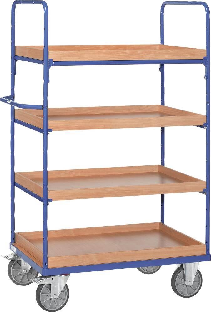 Fetra Etagenwagen mit Kästen und 4 Böden 1000 x 700 mm Produktbild Fetra Etagenwagen mit Kästen und 4 Böden 1000 x 700 mm