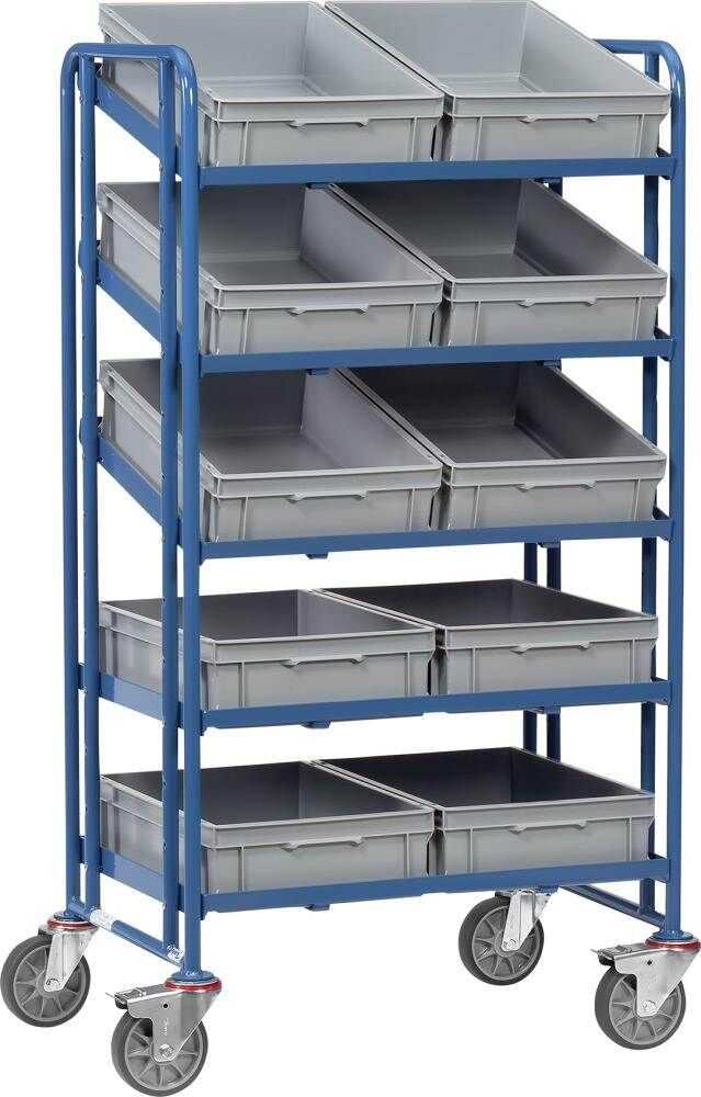 Fetra Eurokasten Wagen mit 10 Kästen Ladeflächen 820 x 610 mm Produktbild Fetra Eurokasten Wagen mit 10 Kästen Ladeflächen 820 x 610 mm