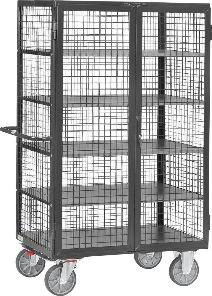 Fetra Kastenwagen mit Gitter Riegel in grau Ladefläche 1200 x 780 mm Produktbild Fetra Kastenwagen mit Gitter Riegel in grau Ladefläche 1200 x 780 mm