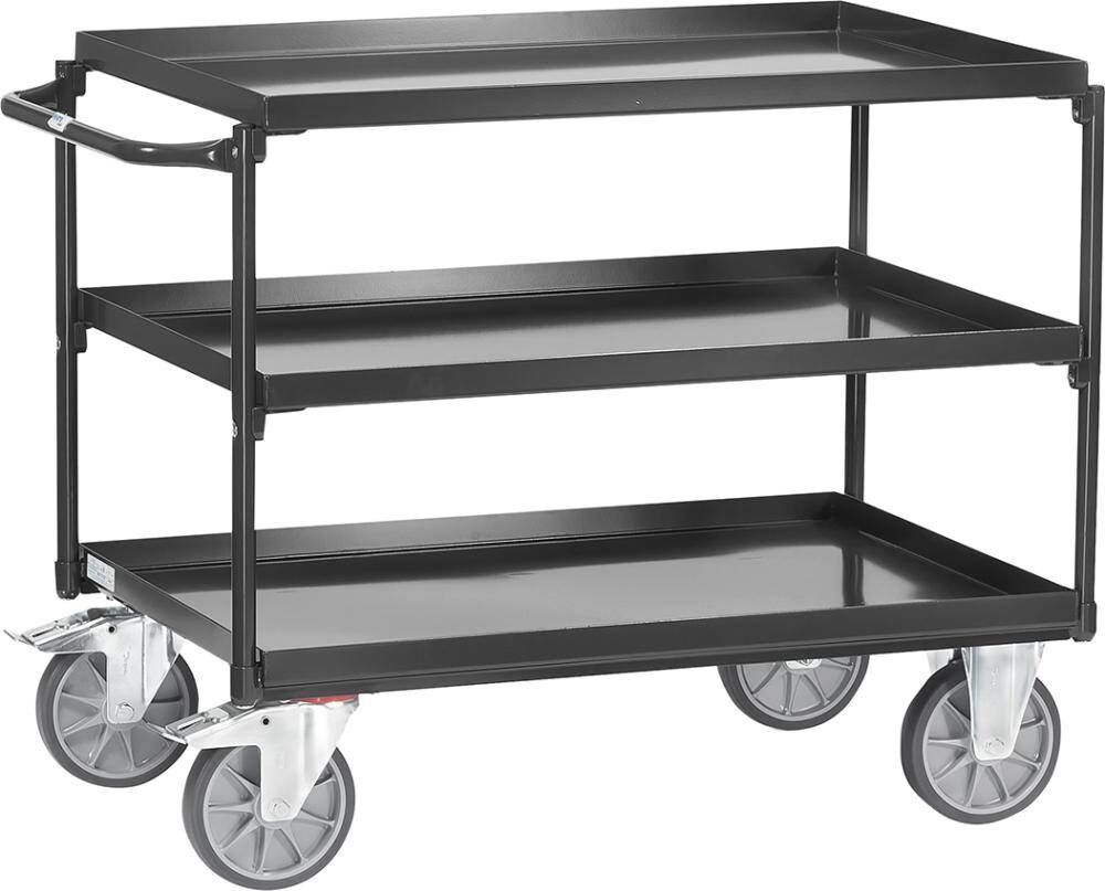 Fetra Transportwagen mit 3 Wannen Ladefläche 1000 x 700 mm Produktbild Fetra Transportwagen mit 3 Wannen Ladefläche 1000 x 700 mm