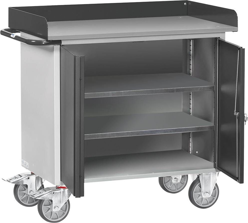 Fetra Werkstattwagen Ladefläche 985x590mm 1 Schrank Arbeitsplatte Abrollband Produktbild Fetra Werkstattwagen Ladefläche 985x590mm 1 Schrank Arbeitsplatte Abrollband