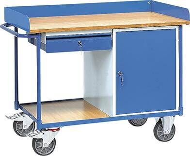 Fetra Werkstattwagen Länge 1120mm Höhe 850mm 1 Schublade und Stahlschrank Produktbild Fetra Werkstattwagen Länge 1120mm Höhe 850mm 1 Schublade und Stahlschrank