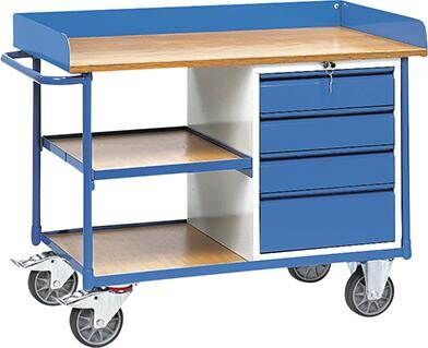 Fetra Werkstattwagen Länge 1120mm Höhe 850mm 1 Zwischenboden und Schubladenschrank Produktbild Fetra Werkstattwagen Länge 1120mm Höhe 850mm 1 Zwischenboden und Schubladenschrank