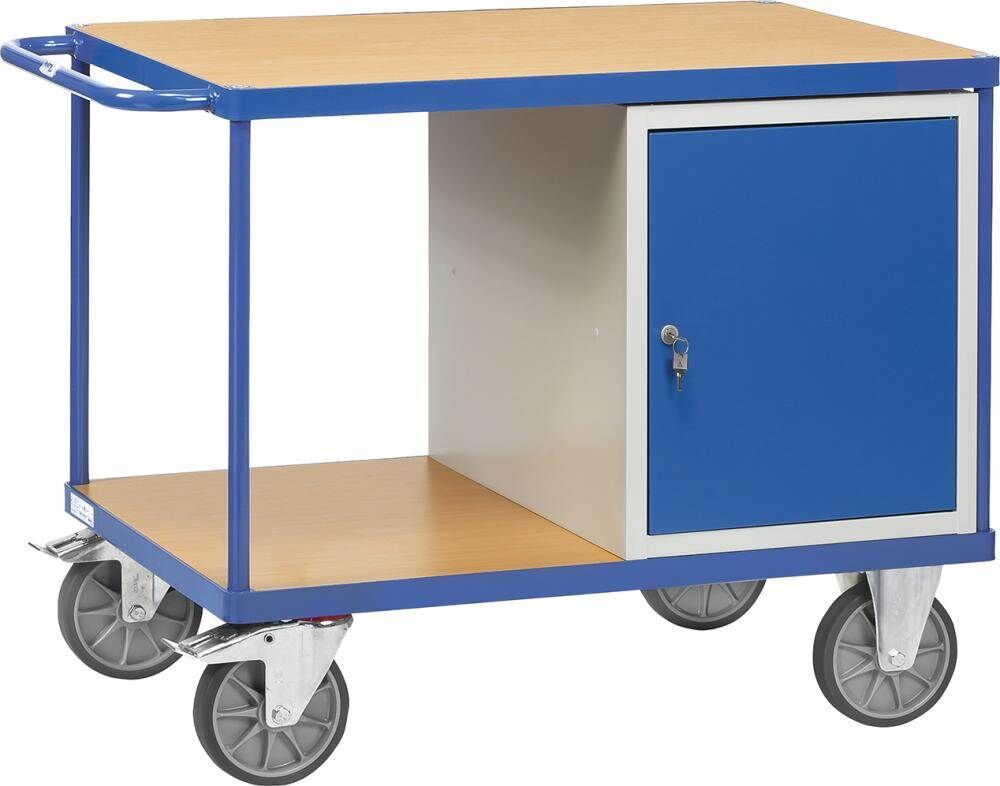 Fetra Werkstattwagen Tragkraft 600kg Ladefläche 1250x800mm 1 Tür 2 Böden Produktbild Fetra Werkstattwagen Tragkraft 600kg Ladefläche 1250x800mm 1 Tür 2 Böden