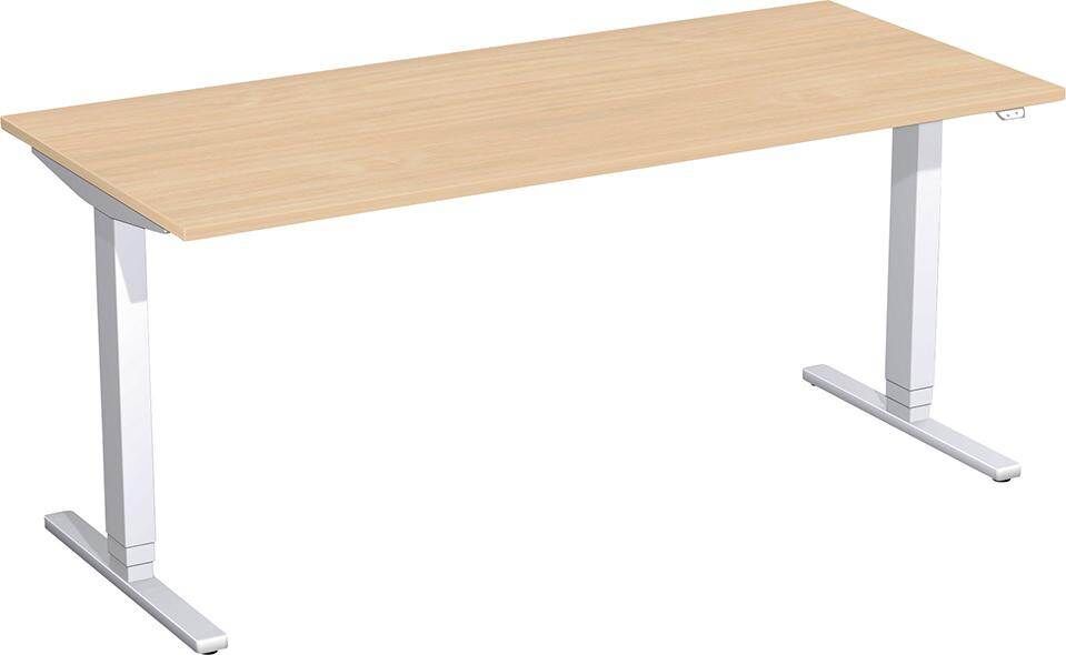 Geramöbel Schreibtisch Flex höhenverstellbar 1800 x 800 x 650 bis 1250 mm Buche Produktbild Geramöbel Schreibtisch Flex höhenverstellbar 1800 x 800 x 650 bis 1250 mm Buche