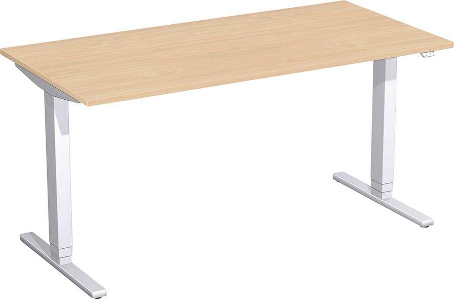 Geramöbel Schreibtisch Flex höhenverstellbar 1600 x 800 x 650 bis 1250 mm Buche Produktbild Geramöbel Schreibtisch Flex höhenverstellbar 1600 x 800 x 650 bis 1250 mm Buche