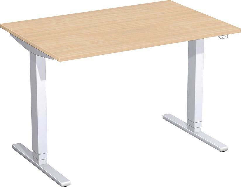 Geramöbel Schreibtisch Flex höhenverstellbar 1200 x 800 x 650 bis 1250 mm Buche Produktbild Geramöbel Schreibtisch Flex höhenverstellbar 1200 x 800 x 650 bis 1250 mm Buche