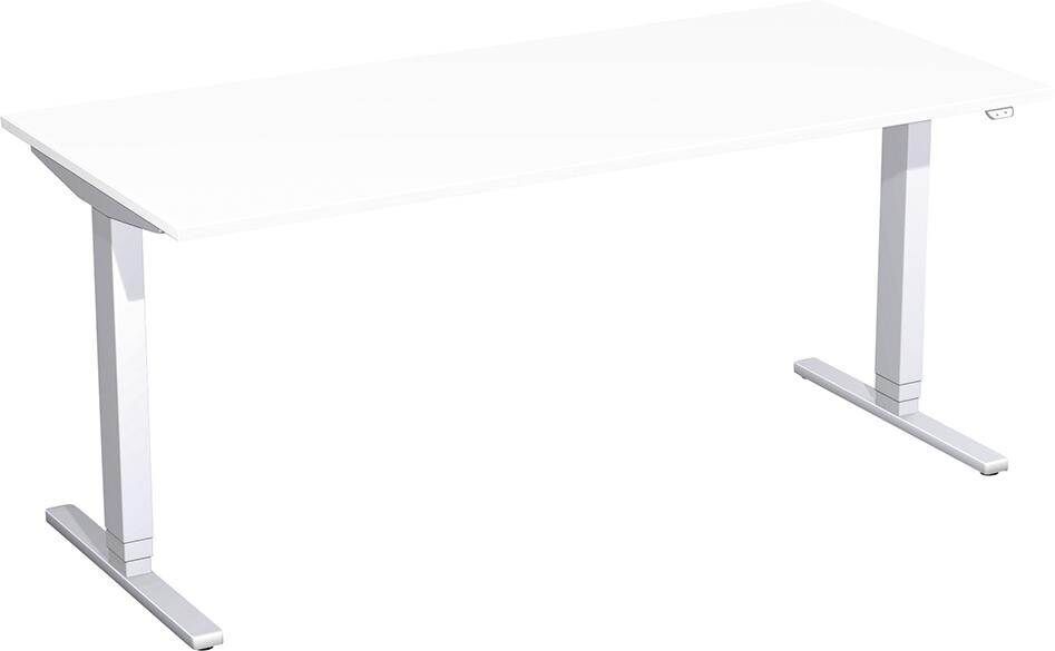 Geramöbel Schreibtisch Flex höhenverstellbar 1800 x 800 x 650 bis 1250 mm Weiß Produktbild Geramöbel Schreibtisch Flex höhenverstellbar 1800 x 800 x 650 bis 1250 mm Weiß