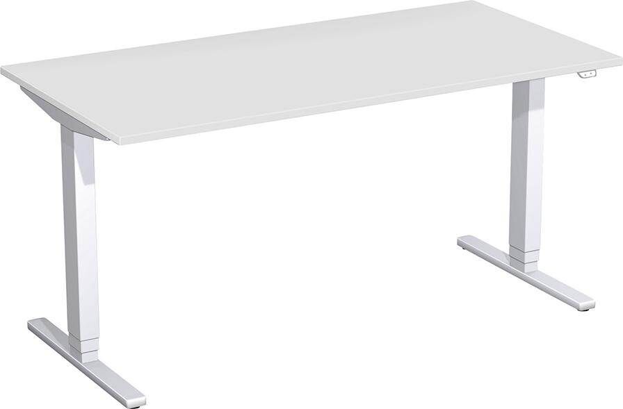 Geramöbel Schreibtisch Flex höhenverstellbar 1600 x 800 x 650 bis 1250 mm Lichtgrau Produktbild Geramöbel Schreibtisch Flex höhenverstellbar 1600 x 800 x 650 bis 1250 mm Lichtgrau