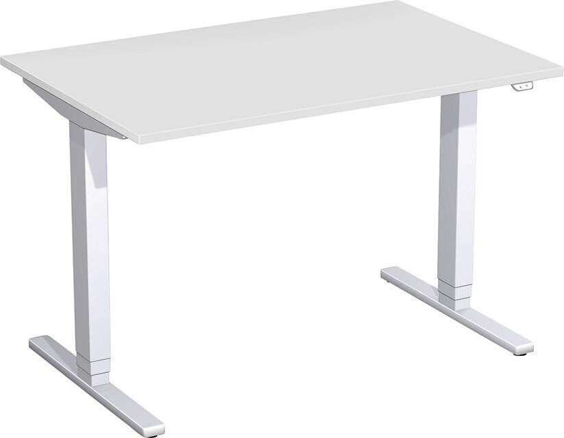 Geramöbel Schreibtisch Flex höhenverstellbar 1200 x 800 x 650 bis 1250 mm Lichtgrau Produktbild Geramöbel Schreibtisch Flex höhenverstellbar 1200 x 800 x 650 bis 1250 mm Lichtgrau