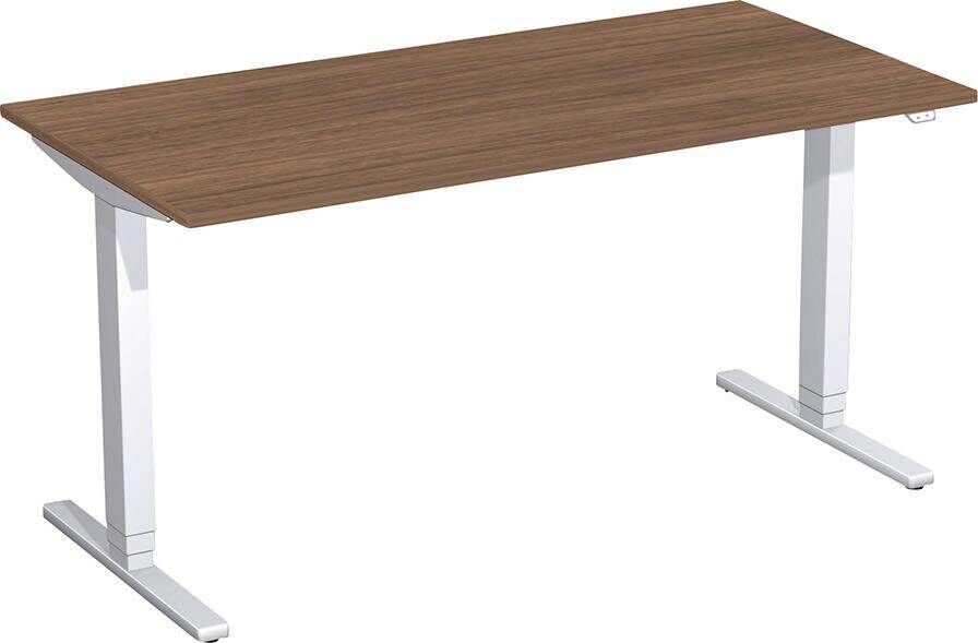 Geramöbel Schreibtisch Flex höhenverstellbar 1600 x 800 x 650 bis 1250 mm Nußbaum Produktbild Geramöbel Schreibtisch Flex höhenverstellbar 1600 x 800 x 650 bis 1250 mm Nußbaum