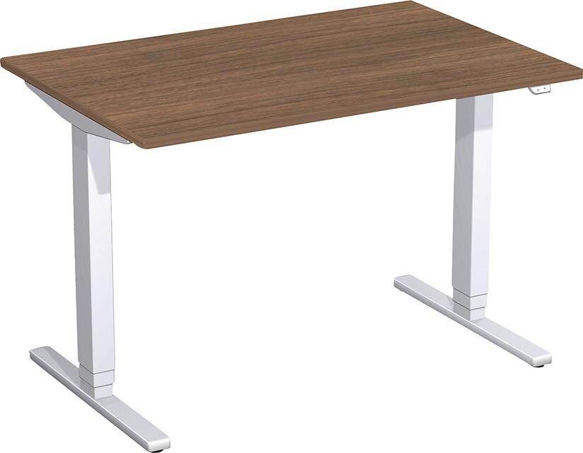 Geramöbel Schreibtisch Flex höhenverstellbar 1200 x 800 x 650 bis 1250 mm Nußbaum Produktbild Geramöbel Schreibtisch Flex höhenverstellbar 1200 x 800 x 650 bis 1250 mm Nußbaum