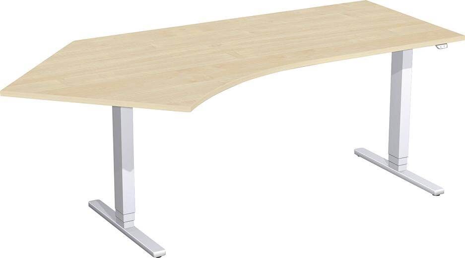 Geramöbel Schreibtisch Flex 2166 x 800/1130 x 650 bis 1250 mm Ahorn Produktbild Geramöbel Schreibtisch Flex 2166 x 800/1130 x 650 bis 1250 mm Ahorn