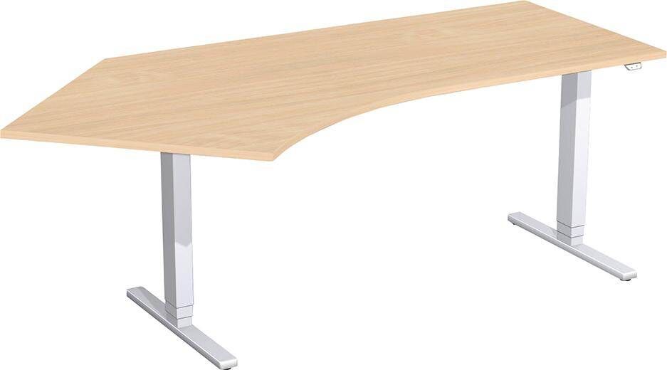 Geramöbel Schreibtisch Flex Buche 2166 x 800/1130 x 650 bis 1250 mm Produktbild Geramöbel Schreibtisch Flex Buche 2166 x 800/1130 x 650 bis 1250 mm