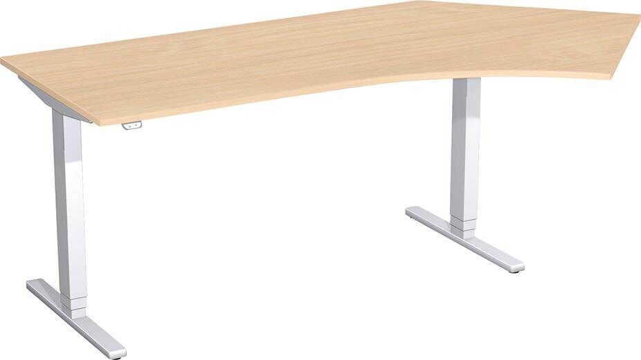 Geramöbel Schreibtisch Flex 2166 x 800/1130 x 650 bis 1250 mm Buche Produktbild Geramöbel Schreibtisch Flex 2166 x 800/1130 x 650 bis 1250 mm Buche