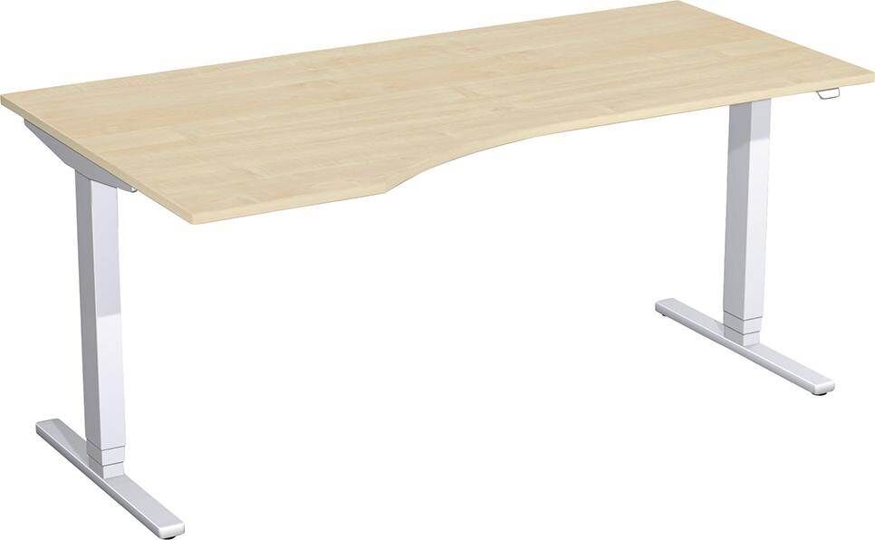 Geramöbel Schreibtisch Flex Ahorn höhenverstellbar 1800 x 800/1000 x 650 bis 1250 mm Produktbild Geramöbel Schreibtisch Flex Ahorn höhenverstellbar 1800 x 800/1000 x 650 bis 1250 mm
