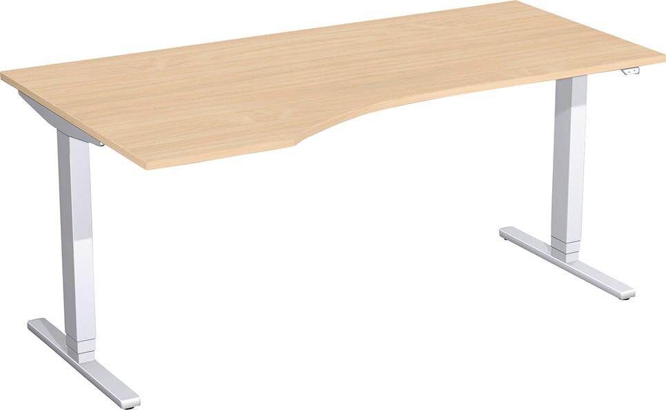 Geramöbel Schreibtisch Flex Buche höhenverstellbar 1800 x 800/1000 x 650-1250 mm Produktbild Geramöbel Schreibtisch Flex Buche höhenverstellbar 1800 x 800/1000 x 650-1250 mm