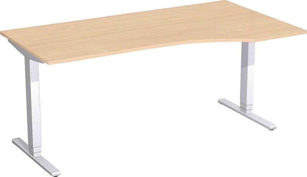 Geramöbel Schreibtisch Flex höhenverstellbar 1800 x 800/1000 x 650-1250 mm Buche Produktbild Geramöbel Schreibtisch Flex höhenverstellbar 1800 x 800/1000 x 650-1250 mm Buche