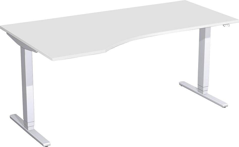 Geramöbel Schreibtisch Flex höhenverstellbar 1800 x 800/1000 x 650-1250 mm Lichtgrau Produktbild Geramöbel Schreibtisch Flex höhenverstellbar 1800 x 800/1000 x 650-1250 mm Lichtgrau