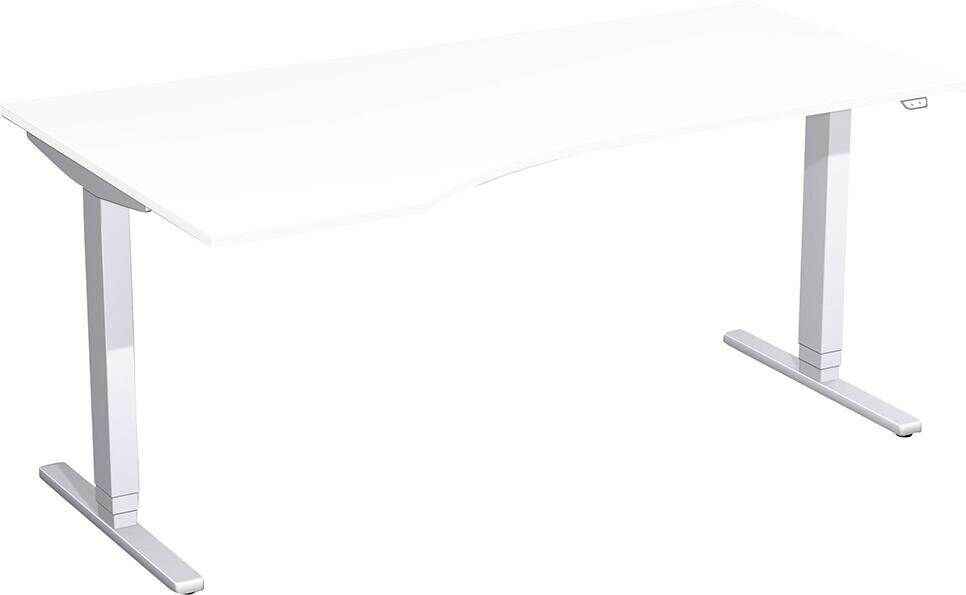 Geramöbel Schreibtisch Flex 1800 x 800/1000 x 650 bis 1250 mm Weiß Produktbild Geramöbel Schreibtisch Flex 1800 x 800/1000 x 650 bis 1250 mm Weiß