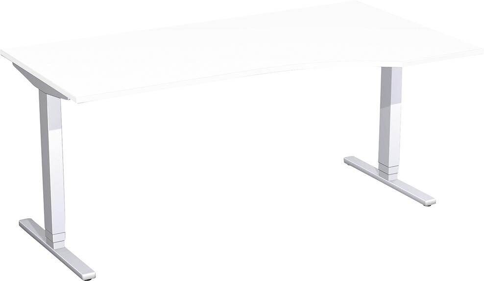 Geramöbel Schreibtisch Flex 1800 x 800/1000 x 650-1250 mm Weiß Produktbild Geramöbel Schreibtisch Flex 1800 x 800/1000 x 650-1250 mm Weiß