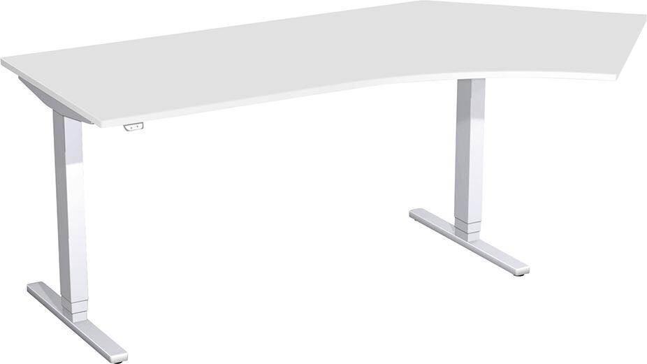 Geramöbel Schreibtisch Flex Lichtgrau höhenverstellbar 2166 x 800/1130 x 650 bis 1250 mm Produktbild Geramöbel Schreibtisch Flex Lichtgrau höhenverstellbar 2166 x 800/1130 x 650 bis 1250 mm