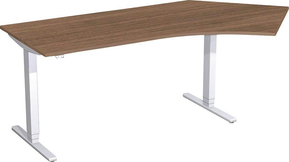 Geramöbel Schreibtisch Flex Nußbaum höhenverstellbar 2166 x 800/1130 x 650 bis 1250 mm Produktbild Geramöbel Schreibtisch Flex Nußbaum höhenverstellbar 2166 x 800/1130 x 650 bis 1250 mm