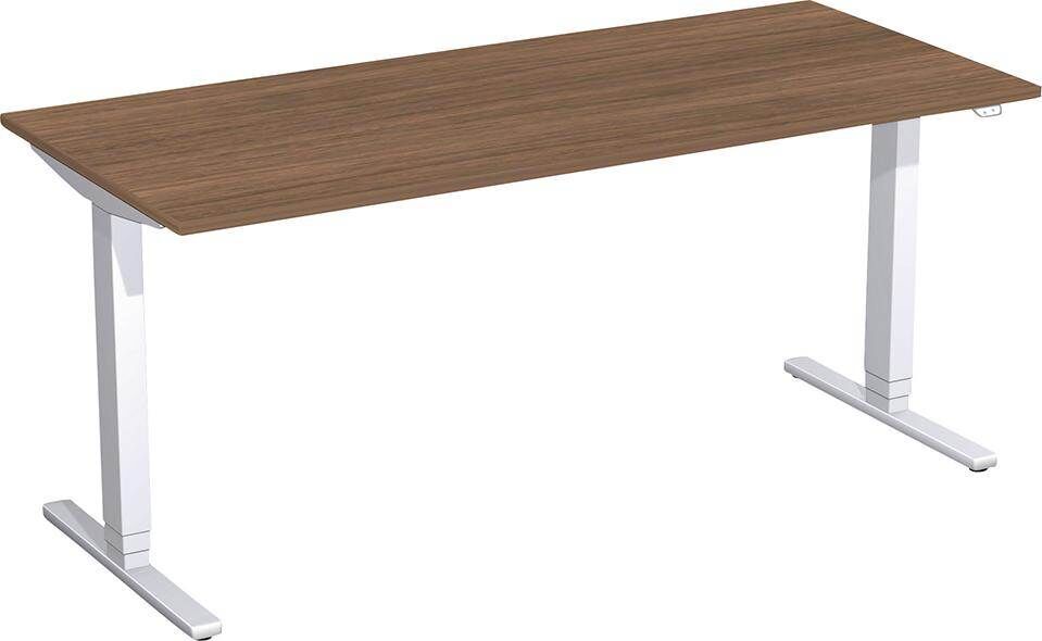 Geramöbel Schreibtisch Flex höhenverstellbar 1800 x 800 x 650 bis 1250 mm Nußbaum Produktbild Geramöbel Schreibtisch Flex höhenverstellbar 1800 x 800 x 650 bis 1250 mm Nußbaum