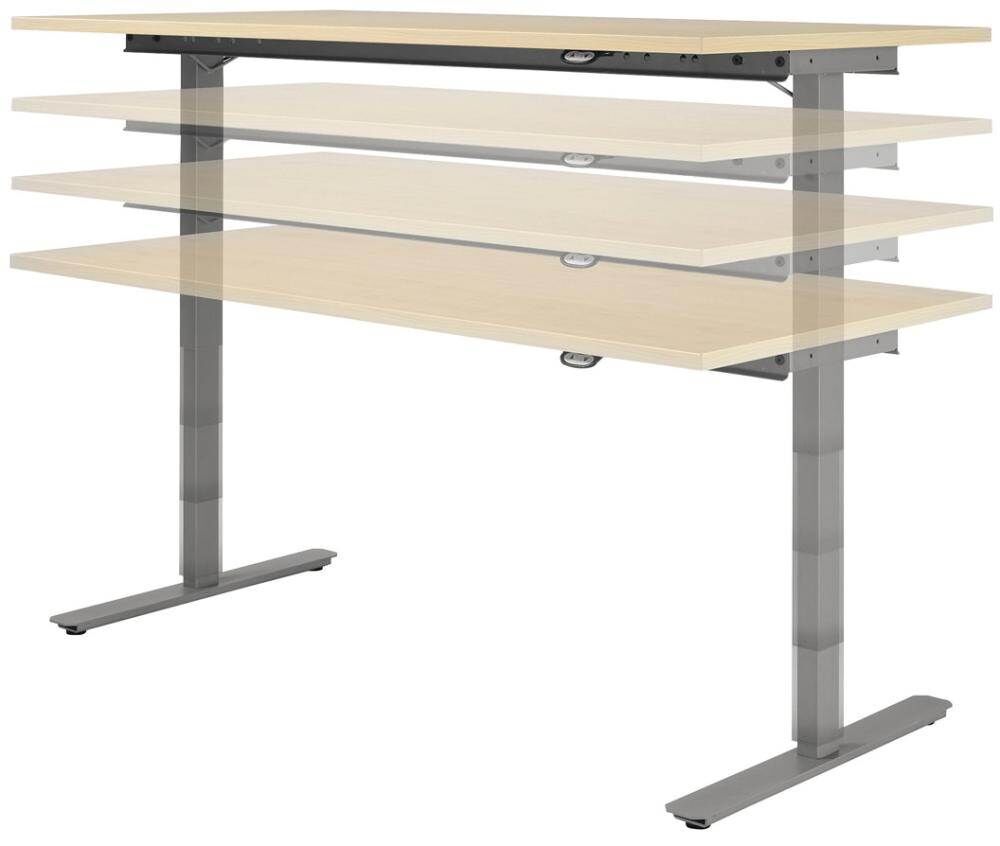 Geramöbel Schreibtisch Flex höhenverstellbar 1800 x 800 x 650 bis 1250 mm Nußbaum Produktbild Geramöbel Schreibtisch Flex höhenverstellbar 1800 x 800 x 650 bis 1250 mm Nußbaum bild 5