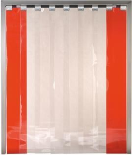 Flexo Streifenvorhang Typ 3/80 BxSxH 300x3x5000mm transparent Lamelle Befestigung U Flexo Streifenvorhang Typ 3/80 BxSxH 300x3x5000mm transparent Lamelle Befestigung U
