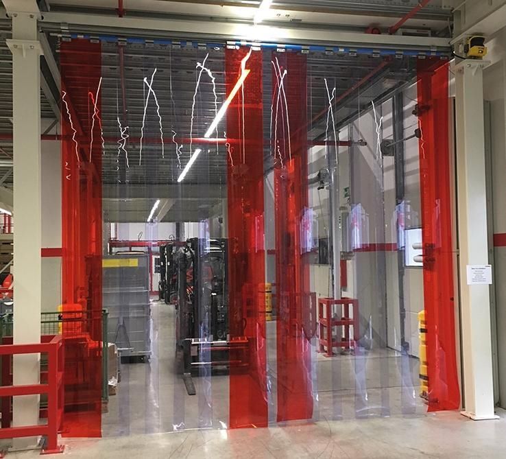 Flexo Streifenvorhang Typ 3/80 BxSxH 300x3x5000mm transparent Lamelle Befestigung U Flexo Streifenvorhang Typ 3/80 BxSxH 300x3x5000mm transparent Lamelle Befestigung U