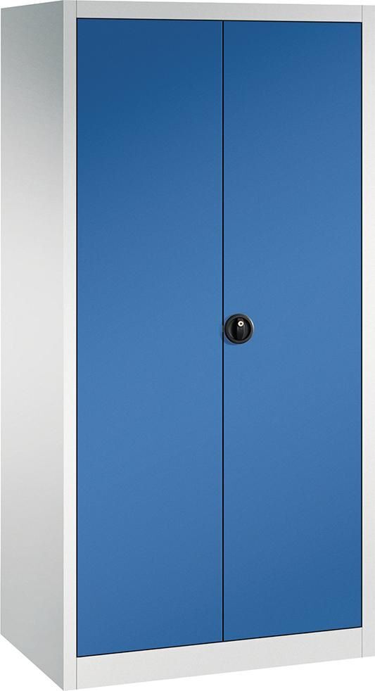 FORUM Flügeltürenschrank 4 Böden 930 x 600 x 1950 mm blau weis Produktbild FORUM Flügeltürenschrank 4 Böden 930 x 600 x 1950 mm blau weis