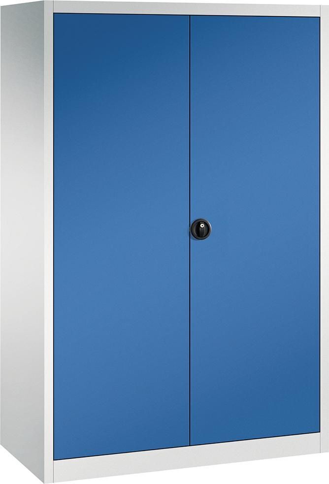 FORUM Flügeltürenschrank Türwinkel 110 Grad 1950 x 1200 x 600 mm RAL 7035 5010 Produktbild FORUM Flügeltürenschrank Türwinkel 110 Grad 1950 x 1200 x 600 mm RAL 7035 5010