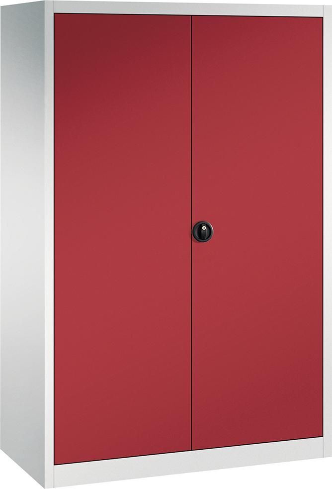 FORUM Flügeltürenschrank inklusive Schloss 1950 x 1200 x 600 mm RAL 7035 3003 Produktbild FORUM Flügeltürenschrank inklusive Schloss 1950 x 1200 x 600 mm RAL 7035 3003
