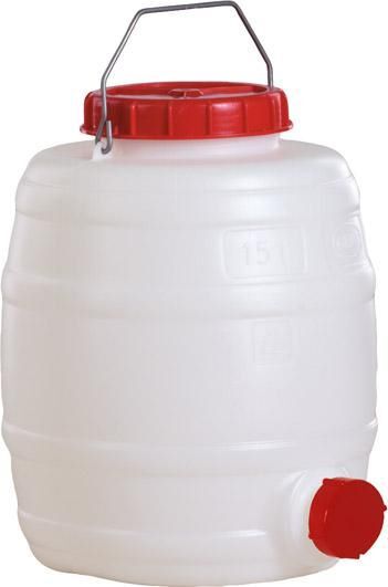 Graf Fass rund stehend 15 Liter weiß Produktbild Graf Fass rund stehend 15 Liter weiß