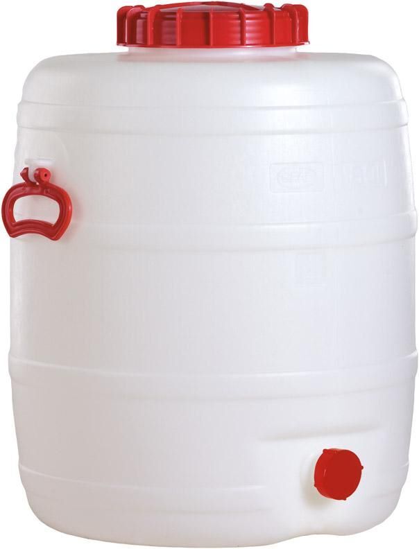 Graf Fass rund stehend 80 Liter weiß Produktbild Graf Fass rund stehend 80 Liter weiß