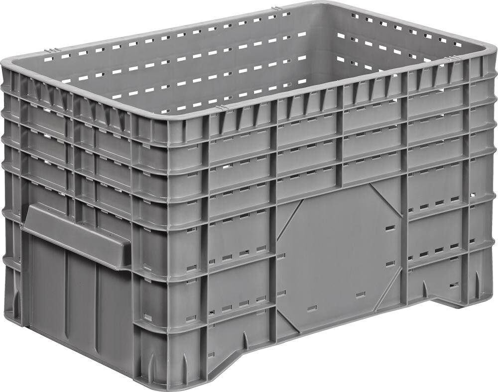 Alpha Großbehälter PE mit 4 Füßen 1020 x 640 x 580 mm grau Produktbild Alpha Großbehälter PE mit 4 Füßen 1020 x 640 x 580 mm grau