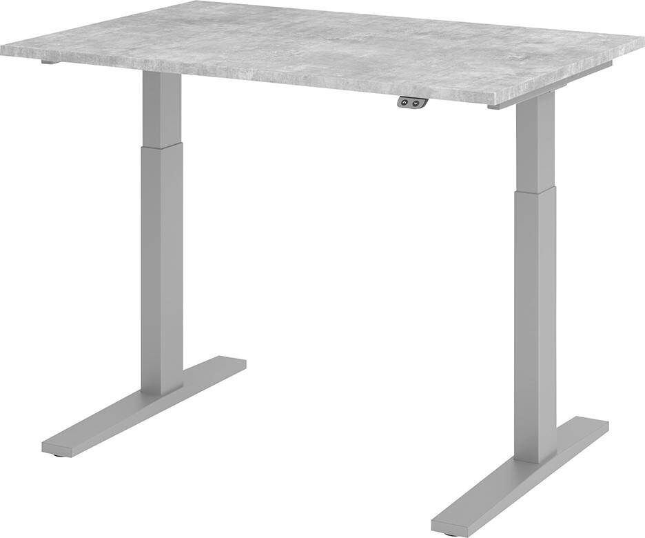 Hammerbacher Schreibtisch XMKA12 120 x 80 cm Platte Beton 25 mm dick ABS Dickkante Produktbild Hammerbacher Schreibtisch XMKA12 120 x 80 cm Platte Beton 25 mm dick ABS Dickkante