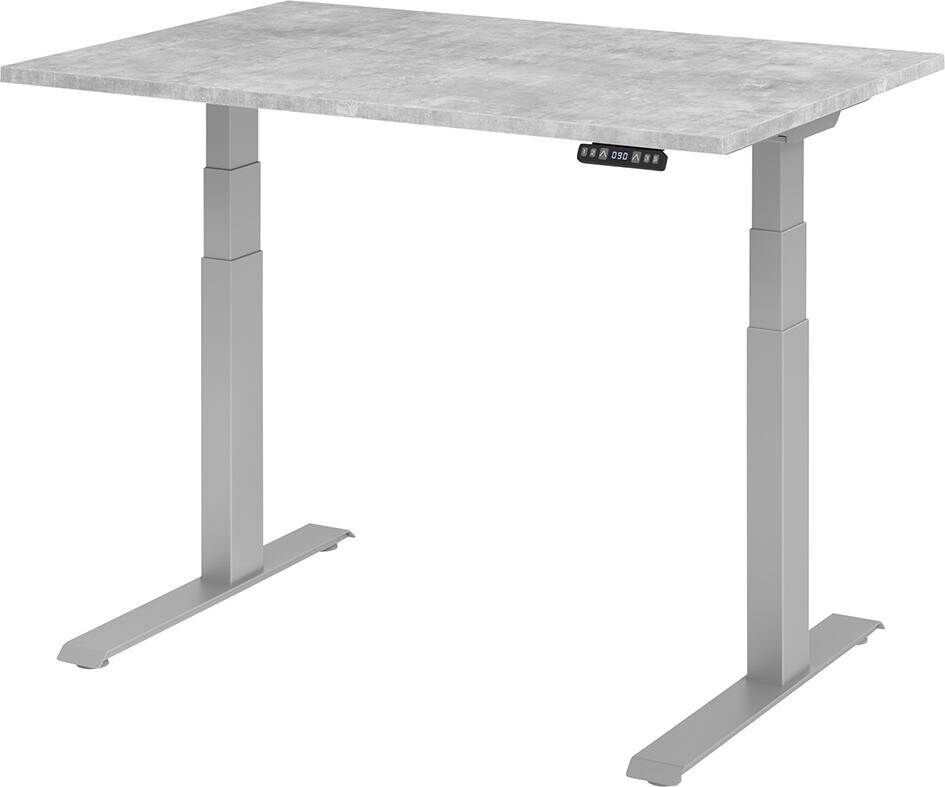 Hammerbacher Schreibtisch XDKB12 120 x 80 cm höhenverstellbar Platte Beton 25 mm Produktbild Hammerbacher Schreibtisch XDKB12 120 x 80 cm höhenverstellbar Platte Beton 25 mm