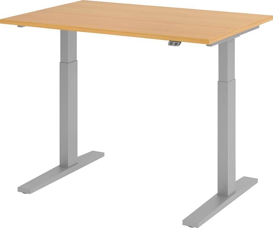 Hammerbacher Schreibtisch XMKA12 120 x 80 cm Platte Buche 25 mm dick ABS Dickkante Produktbild Hammerbacher Schreibtisch XMKA12 120 x 80 cm Platte Buche 25 mm dick ABS Dickkante