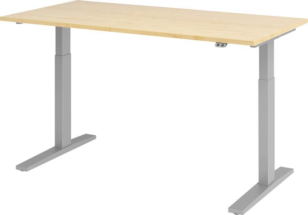 Hammerbacher Schreibtisch höhenverstellbar 1600 x 800 x 700 bis 1200 mm Platte Ahorn Produktbild Hammerbacher Schreibtisch höhenverstellbar 1600 x 800 x 700 bis 1200 mm Platte Ahorn