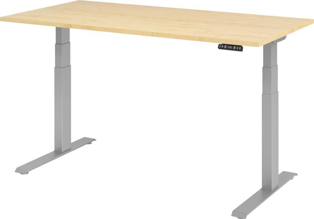 Hammerbacher Schreibtisch höhenverstellbar 1600 x 800 x 640 bis 1290 mm Platte Ahorn Produktbild Hammerbacher Schreibtisch höhenverstellbar 1600 x 800 x 640 bis 1290 mm Platte Ahorn