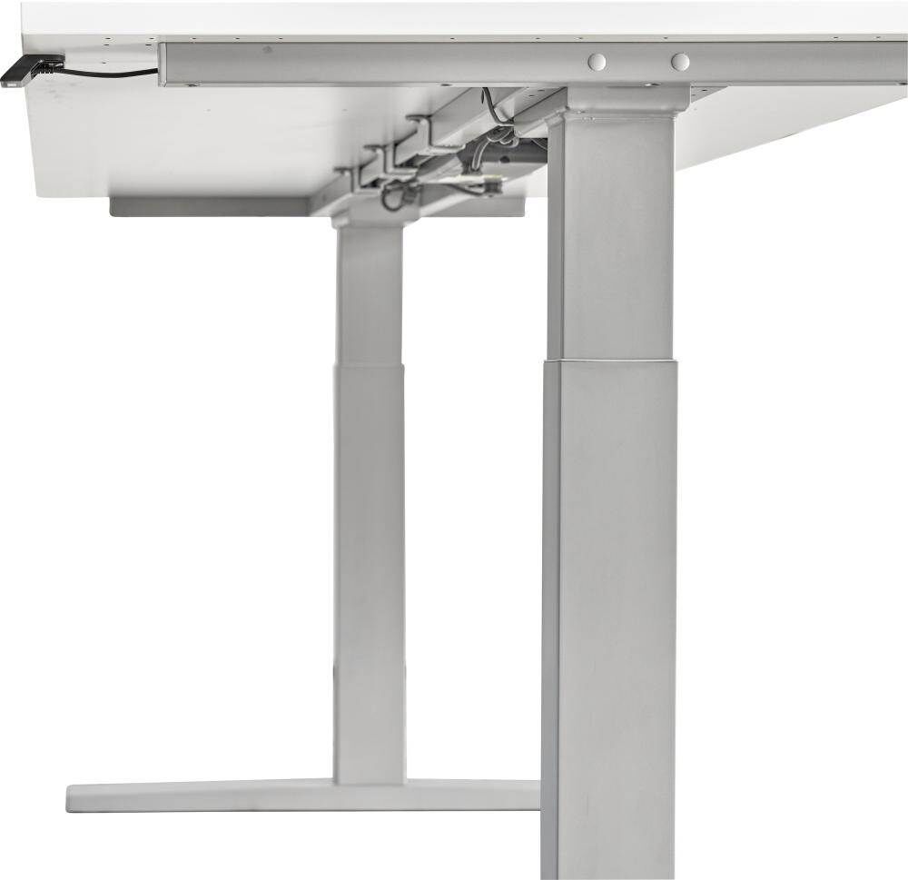 Hammerbacher Schreibtisch höhenverstellbar 1800 x 800 x 700 bis 1200 mm Platte Weiß Hammerbacher Schreibtisch höhenverstellbar 1800 x 800 x 700 bis 1200 mm Platte Weiß