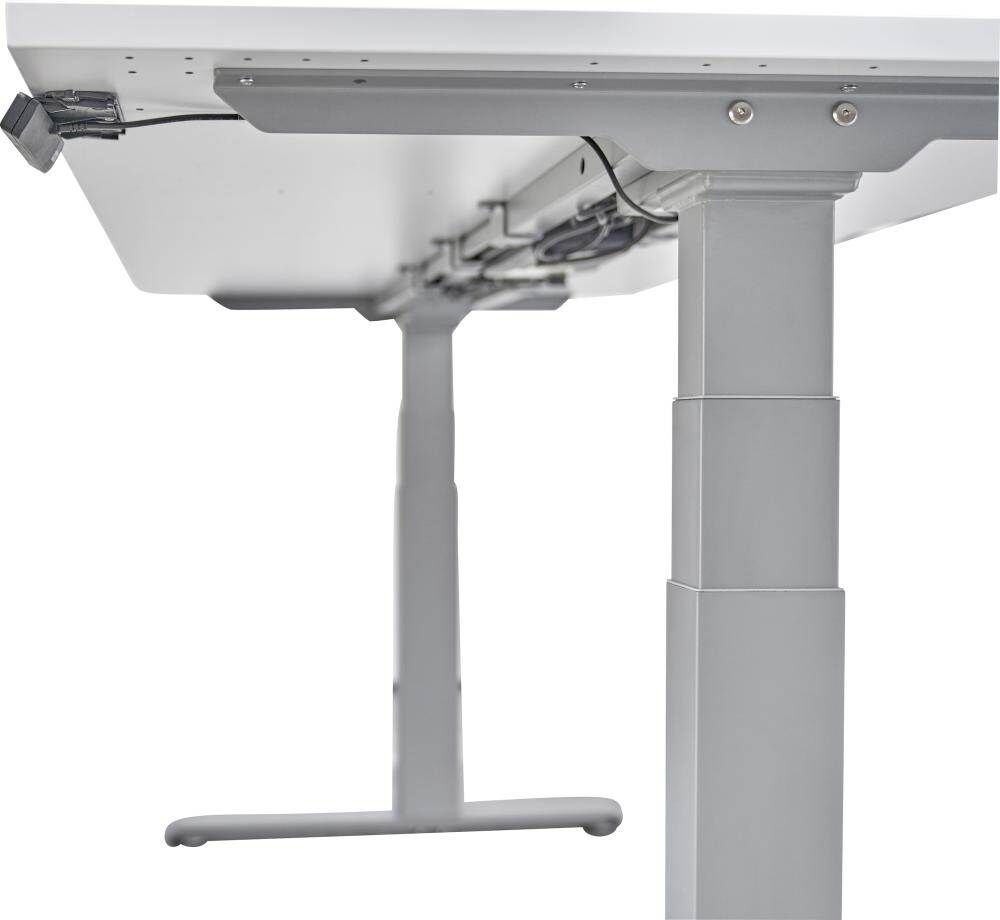 Hammerbacher Schreibtisch höhenverstellbar 1800 x 800 x 640 bis 1290 mm Platte Weiß Hammerbacher Schreibtisch höhenverstellbar 1800 x 800 x 640 bis 1290 mm Platte Weiß