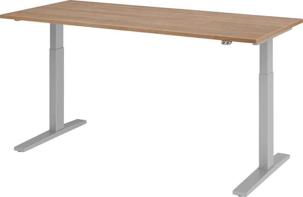 Hammerbacher Schreibtisch XMKA19 180 x 80 cm Platte Nußbaum 25 mm dick ABS Dickkante Produktbild Hammerbacher Schreibtisch XMKA19 180 x 80 cm Platte Nußbaum 25 mm dick ABS Dickkante