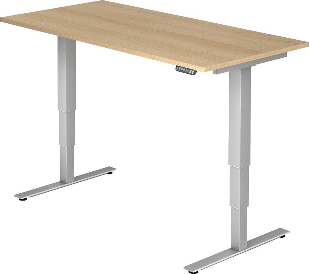 Hammerbacher Schreibtisch XDSM 12 1600 x 800 mm Eiche/silber Produktbild Hammerbacher Schreibtisch XDSM 12 1600 x 800 mm Eiche/silber