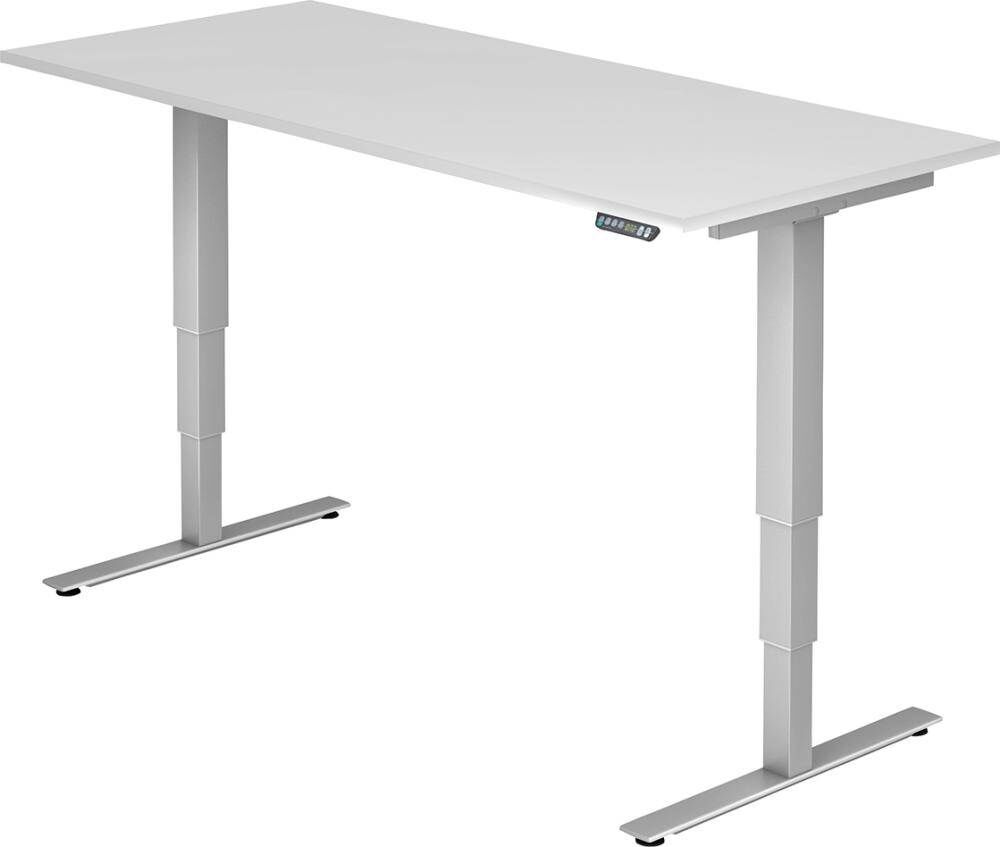 Hammerbacher Schreibtisch XDSM 19 1800 x 800 mm Weiß/silber Produktbild Hammerbacher Schreibtisch XDSM 19 1800 x 800 mm Weiß/silber