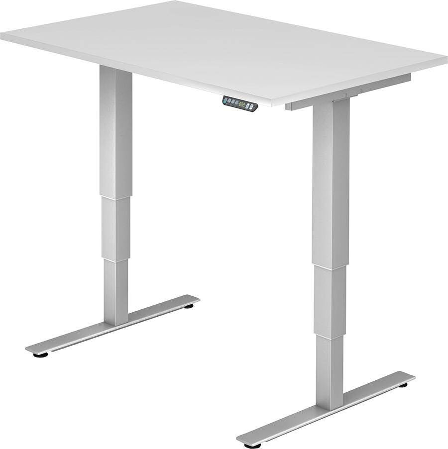 Hammerbacher Schreibtisch XDSM 12 1200 x 800 mm Weiß/silber Produktbild Hammerbacher Schreibtisch XDSM 12 1200 x 800 mm Weiß/silber